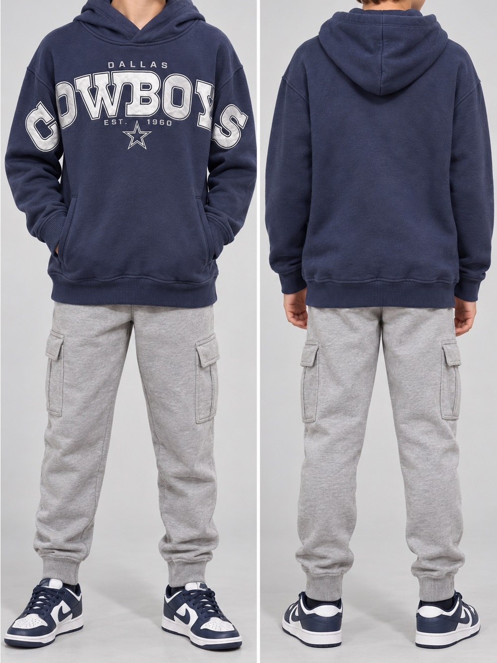 abercrombie kids Navy Dallas Cowboys Arch Logo Hoodie